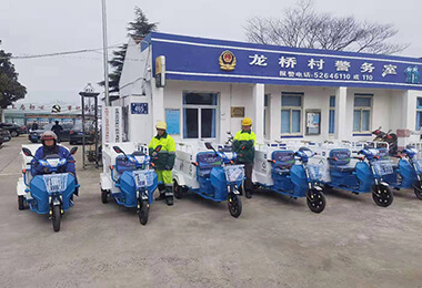 龙桥村警务室MN-H35T2三轮双桶保洁车案例
